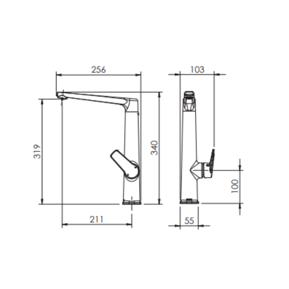 Felton MX Standard sink mixer - Chrome -FELTMXSMC