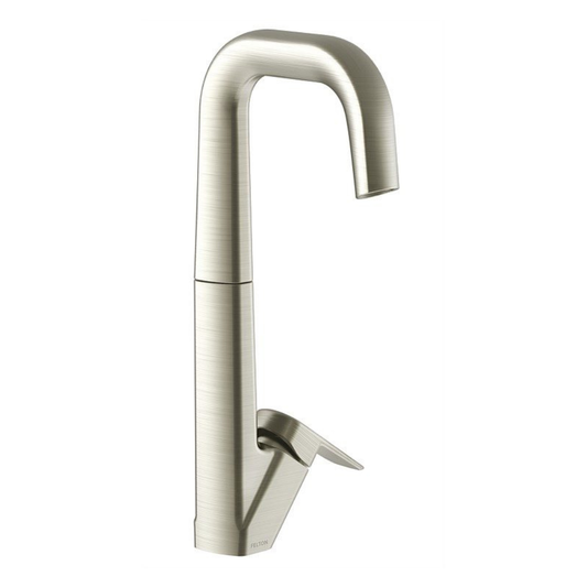 Felton Axiss sink mixer - brushed stainless finish