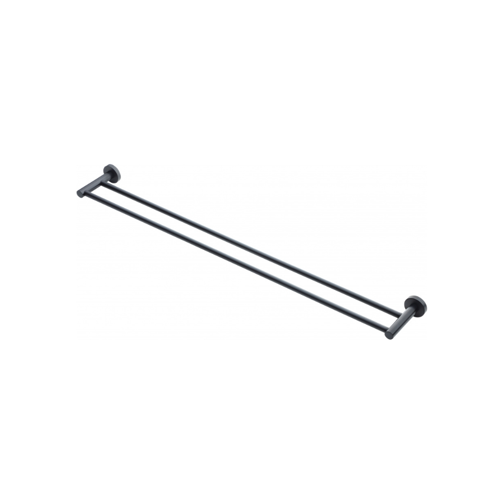 Heirloom - Aura 800mm Double Towel Rail Noir - AUDTR800N