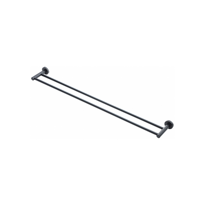 Heirloom - Aura 800mm Double Towel Rail Noir - AUDTR800N