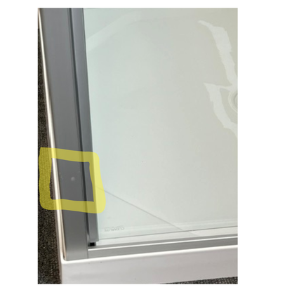 Clearlite Millennium Square Shower Door & Return Panel - Satin/chrome