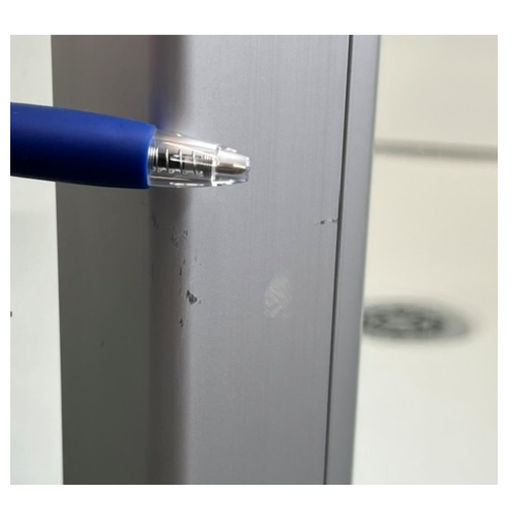 Clearlite Millennium Square Shower Door & Return Panel - Satin/chrome