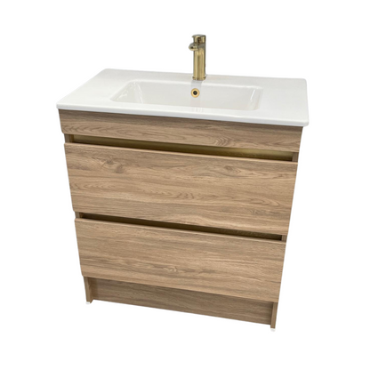 Newtech - Brookfield 750mm 2 Drawer Floor Vanity - California Oak