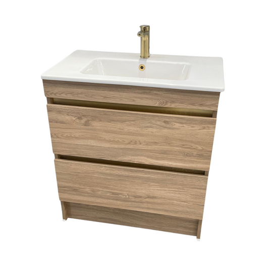 Newtech - Brookfield 750mm 2 Drawer Floor Vanity - California Oak