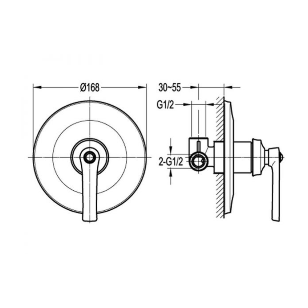 Waterware - Liberty Shower/Bath Mixer - Oil Rubbed Bronze
