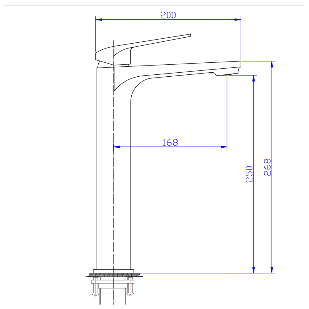 Foreno - North Basin Mixer – High Rise - Brushed Gunmetal-NRT22BG