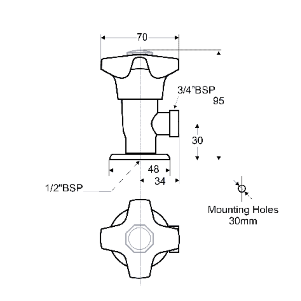 Greens Project shower stops pair - chrome 51861000