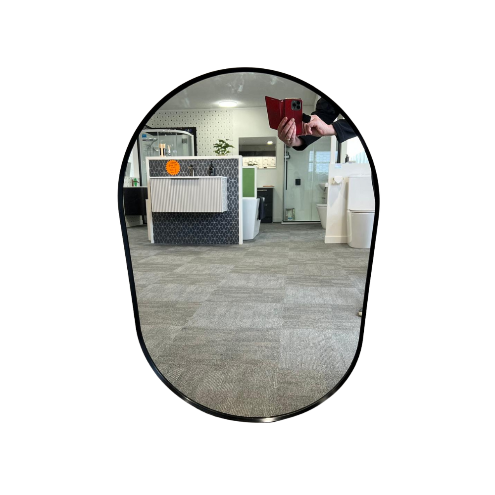 Waterware - Oval 900x600 Mirror - Black Frame