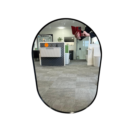 Waterware - Oval 900x600 Mirror - Black Frame