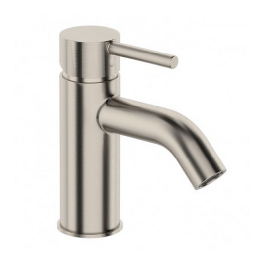 Robertson Uno Basin Mixer Curved Spout - Brush Nickle 43951.04