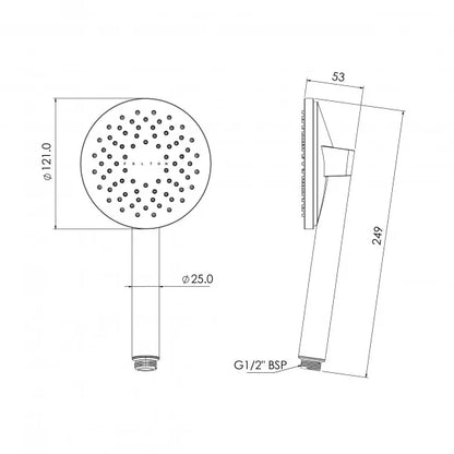 Felton Tate Aerlux Handpiece - Matt Black HS0048