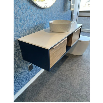 Athena Fleet 1200mm Wall hung Vanity -Indian Ink/Baroque