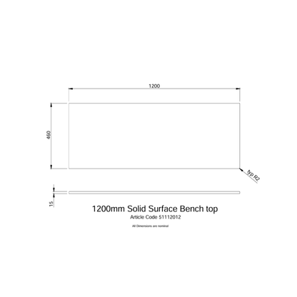 Athena Fleet 1200mm Wall hung Vanity -Indian Ink/Baroque