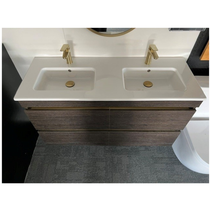 Newtech Brookfield 1200mm 4 drawer double basin - wall vanity 4339